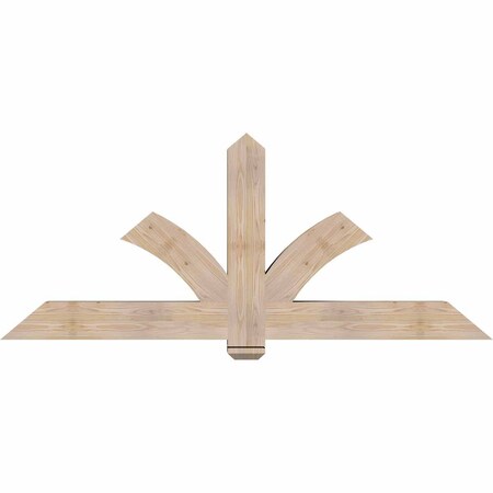 Ekena Millwork Redmond Smooth Timber Gable Bracket, Douglas Fir, 72"W x 30"H x 5 1/2"D x 5 1/2"F, 10/12 Pitch GBW072X30X0606RED00SDF